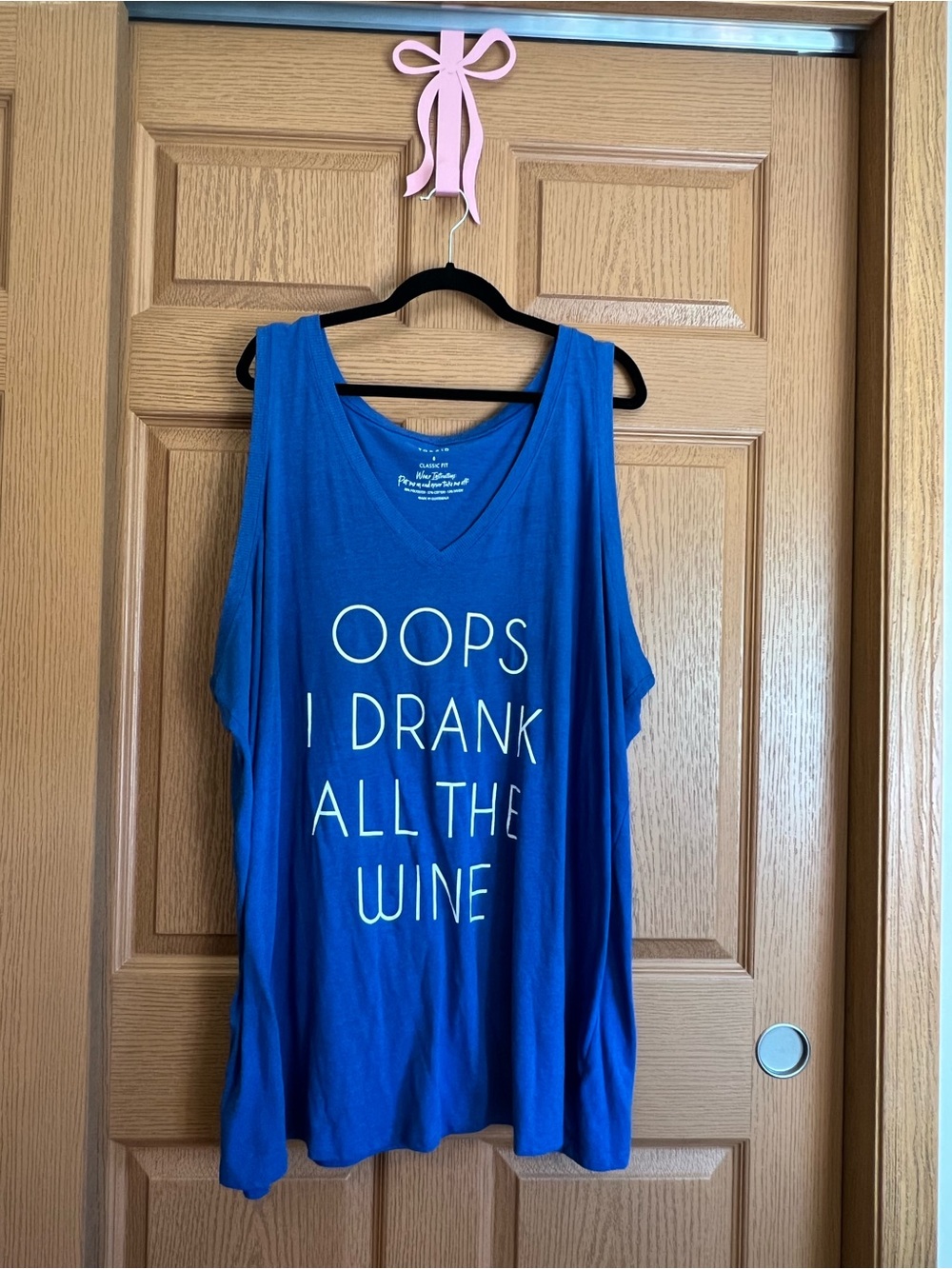 Torrid V-neck Tank “oops I drank all the wine”